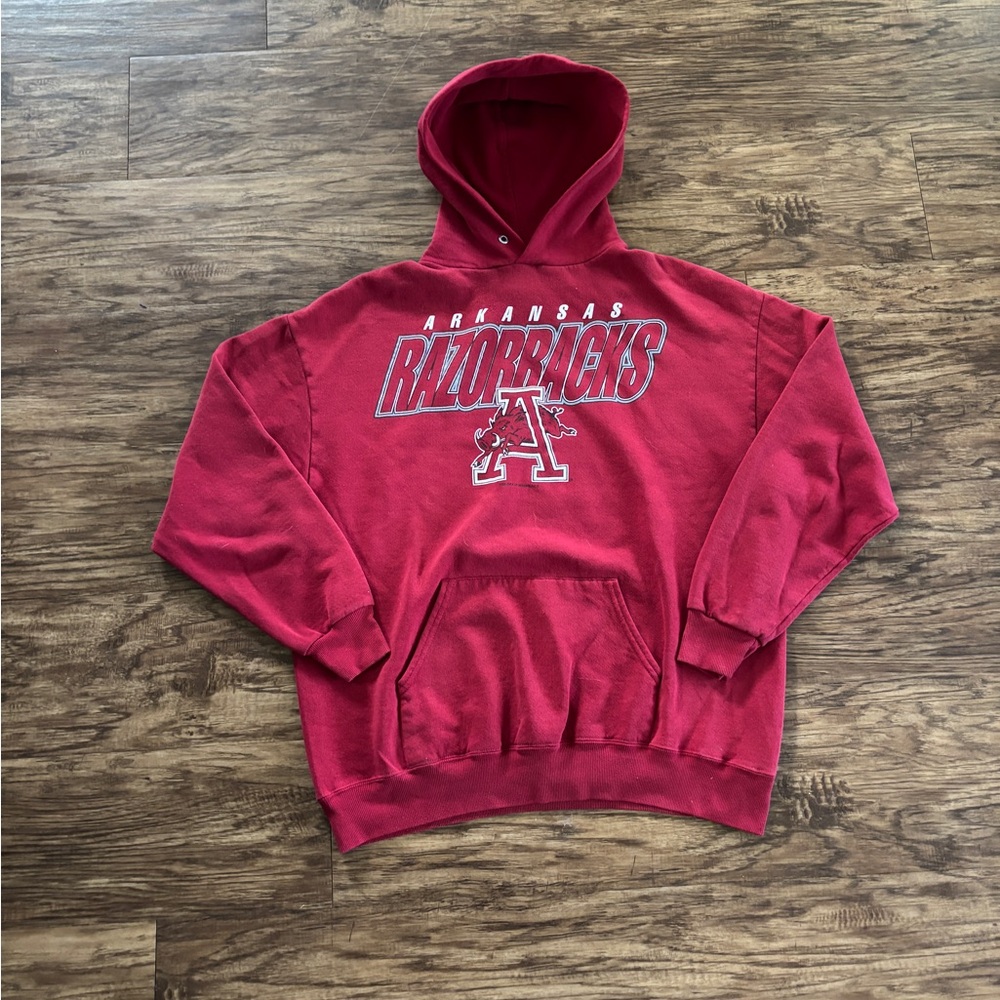 vintage xl arkansas razorbacks hoodie